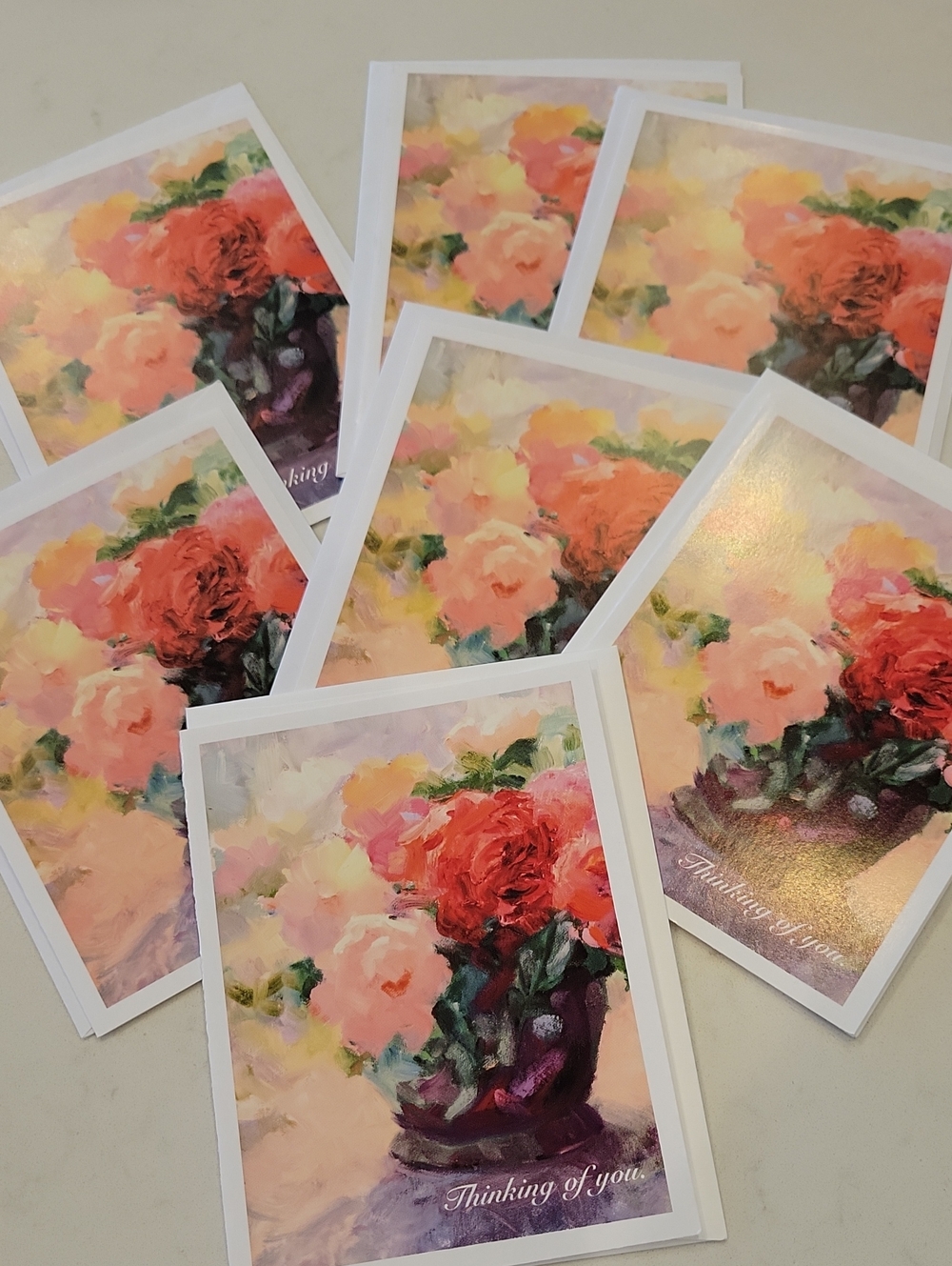 Bundle Of Flower Bouquet Thinking Of You Cards